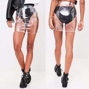 Clear Vinyl Mini Skirt